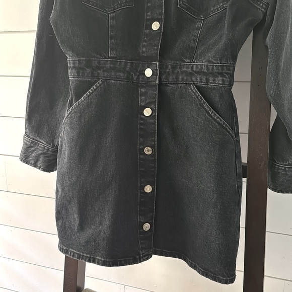 NWOT Zara dark denim mini dress - Picture 4 of 5